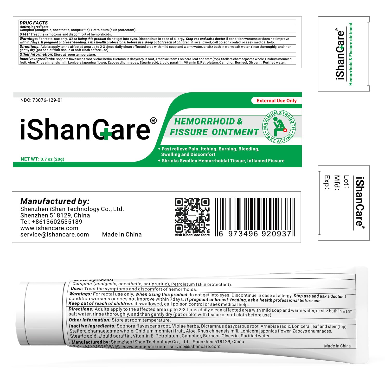 Hemorrhoid Cream, Hemorrhoid & Fissure Treatment Ointment Extra Strength, Relief Anal Pain, Itching, Bleeding, Swelling, Discomfort, Natural Herbs Fast Acting Ingredients, Contains Vitamin E - Maple Wellness Supplements