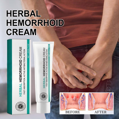 Hemorrhoid Cream, Herbal Hemorrhoid Ointment, Natural Itching & Burning Relief Hemorrhoidal Cream, External Discomfort Support for Men Women 20g - Maple Wellness Supplements