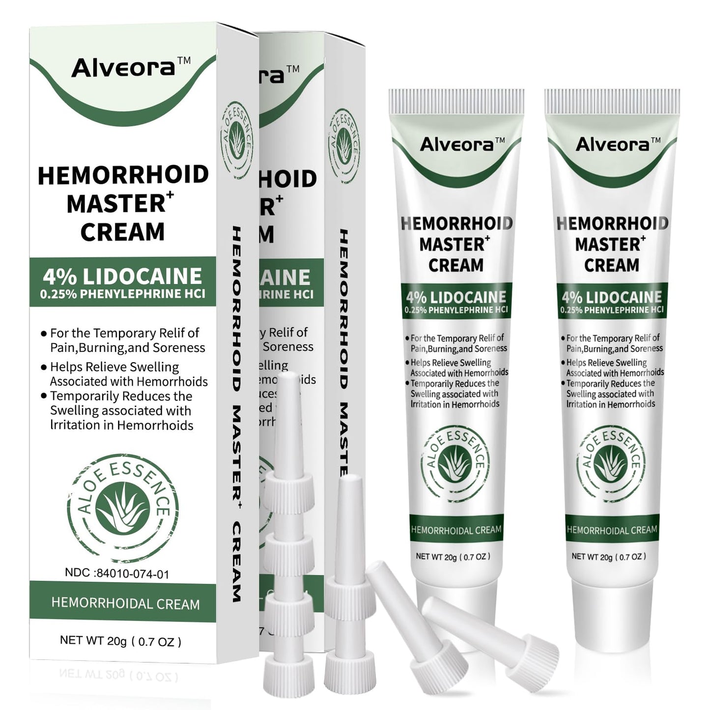 Hemorrhoid & Fissure Ointment, Hemorrhoid Treatment and Hemorrhoid Cream with Lidocaine 4% and Phenylephrine HCI for Fast Relief of Pain, Swelling, Itching, Burning, Hemorrhoidal treatment, 2 Pack-HH - Maple Wellness Supplements