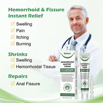 Hemorrhoid & Fissure Ointment, Hemorrhoid Treatment and Hemorrhoid Cream with Lidocaine 4% and Phenylephrine HCI for Fast Relief of Pain, Swelling, Itching, Burning, Hemorrhoidal treatment, 2 Pack-J2 - Maple Wellness Supplements