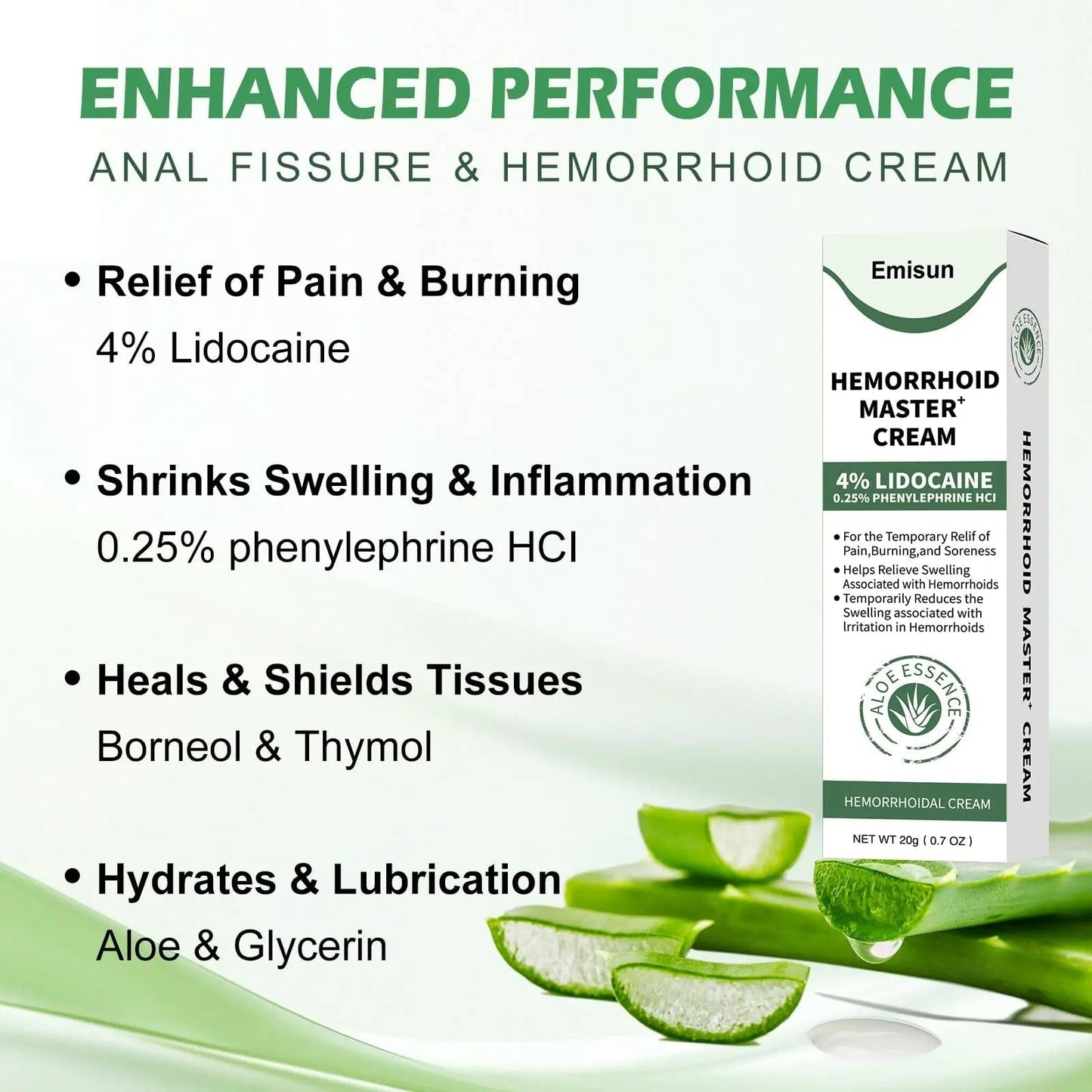 Hemorrhoid & Fissure Ointment, Hemorrhoid Treatment and Hemorrhoid Cream with Lidocaine 4% and Phenylephrine HCI for Fast Relief of Pain, Swelling, Itching, Burning, Hemorrhoidal treatment, 2 Pack-J2 - Maple Wellness Supplements