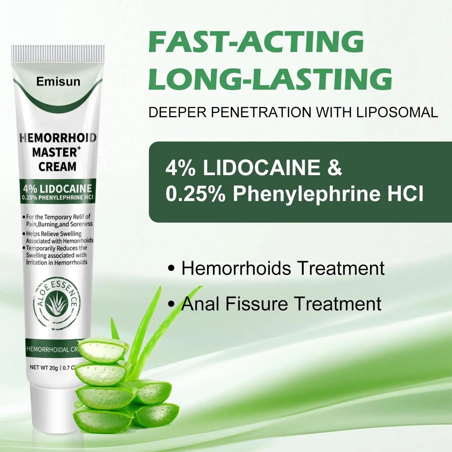 Hemorrhoid & Fissure Ointment, Hemorrhoid Treatment and Hemorrhoid Cream with Lidocaine 4% and Phenylephrine HCI for Fast Relief of Pain, Swelling, Itching, Burning, Hemorrhoidal treatment, 2 Pack-J2 - Maple Wellness Supplements
