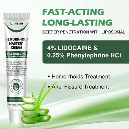 Hemorrhoid & Fissure Ointment, Hemorrhoid Treatment and Hemorrhoid Cream with Lidocaine 4% and Phenylephrine HCI for Fast Relief of Pain, Swelling, Itching, Burning, Hemorrhoidal treatment, 2 Pack-J2 - Maple Wellness Supplements
