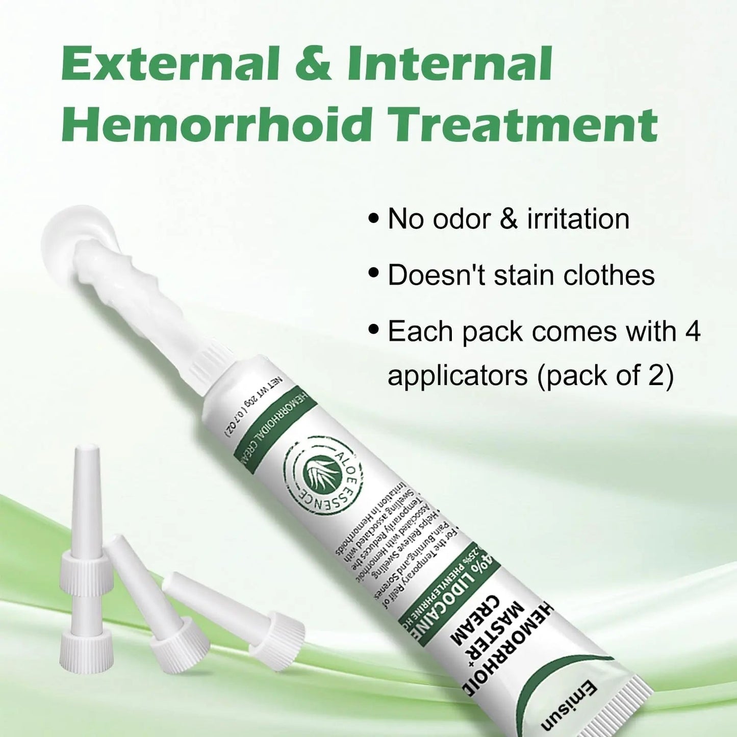 Hemorrhoid & Fissure Ointment, Hemorrhoid Treatment and Hemorrhoid Cream with Lidocaine 4% and Phenylephrine HCI for Fast Relief of Pain, Swelling, Itching, Burning, Hemorrhoidal treatment, 2 Pack-J2 - Maple Wellness Supplements