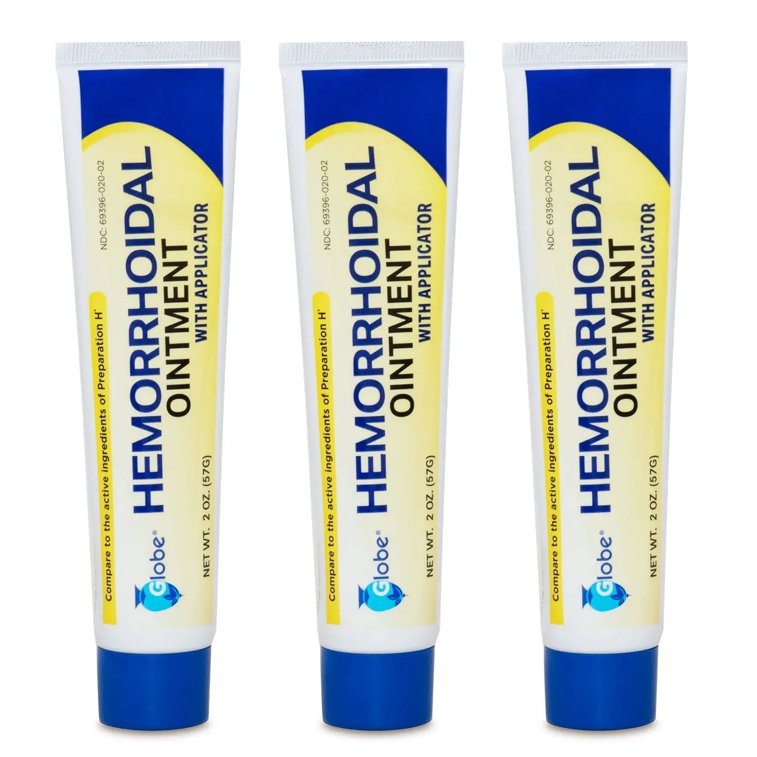 Hemorrhoidal Pain Relief Ointment 2 oz (56g) Per Tube Hemorrhoid Treatment for Fast Acting Itch, Swelling, and Maximum Strength Pain Relief (3 Pack) - Maple Wellness Supplements