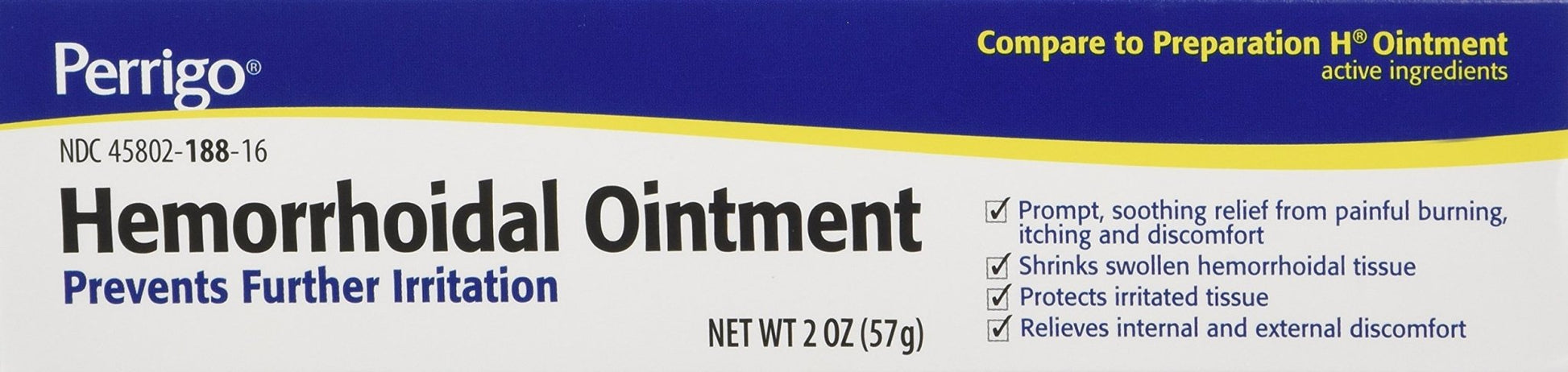 Hemorrhoidal Pain Relief Ointment Generic for Preparation H 2 oz (57g) Per Tube, 2 Ounce (Pack of 3) - Maple Wellness Supplements