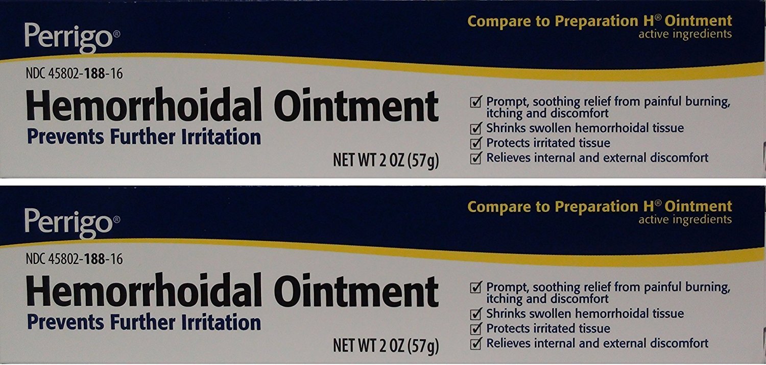 Hemorrhoidal Pain Relief Ointment Generic for Preparation H for Fast Relieves of Internal and External Hemorrhoid Symptoms 2 oz. Per Tube Pack of 2 Total 4 oz. - Maple Wellness Supplements