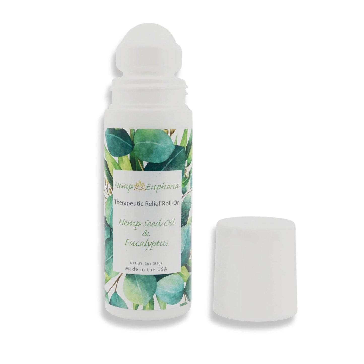 Hemp Seed Oil and Eucalyptus Joint & Muscle Discomfort Relief Roll-On Gel | USDA Certified Organic Hemp Seed Oil, Helps Relieve Sore or Tight Muscles - Maple Wellness Supplements