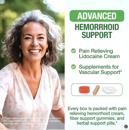 HemRid Complete Hemorrhoid Support System – Max Formula, Lidocaine Cream & Fiber Gummies for Immediate Relief & Long-Term Comfort - Maple Wellness Supplements
