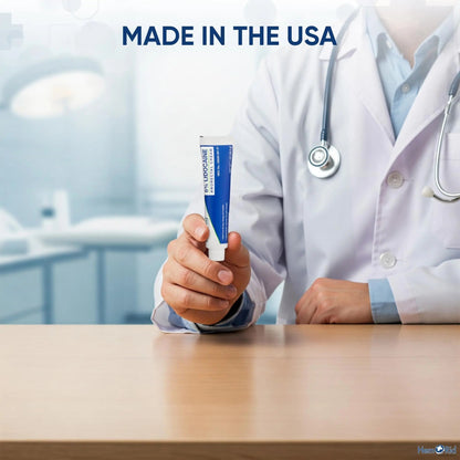 HemRid Maximum Strength Lidocaine Cream for Pain Management. Fast-Acting Hemorrhoid Solution with 5% Lidocaine. Instant Anal Itch and Numbing Effect - Maple Wellness Supplements