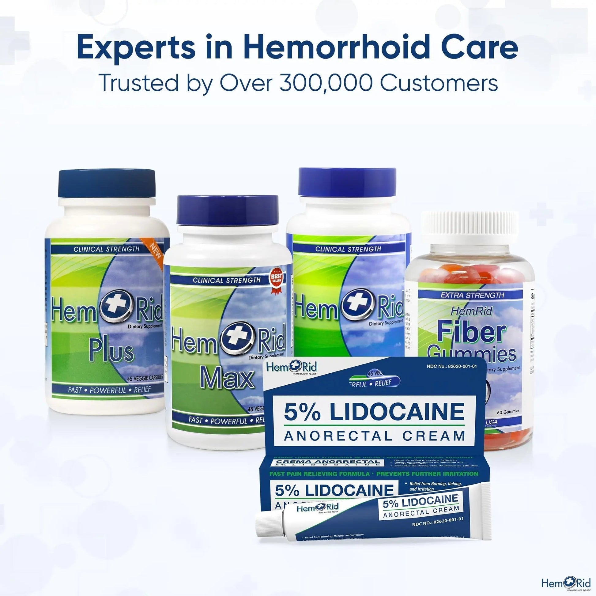 HemRid Maximum Strength Lidocaine Cream for Pain Management. Fast-Acting Hemorrhoid Solution with 5% Lidocaine. Instant Anal Itch and Numbing Effect - Maple Wellness Supplements