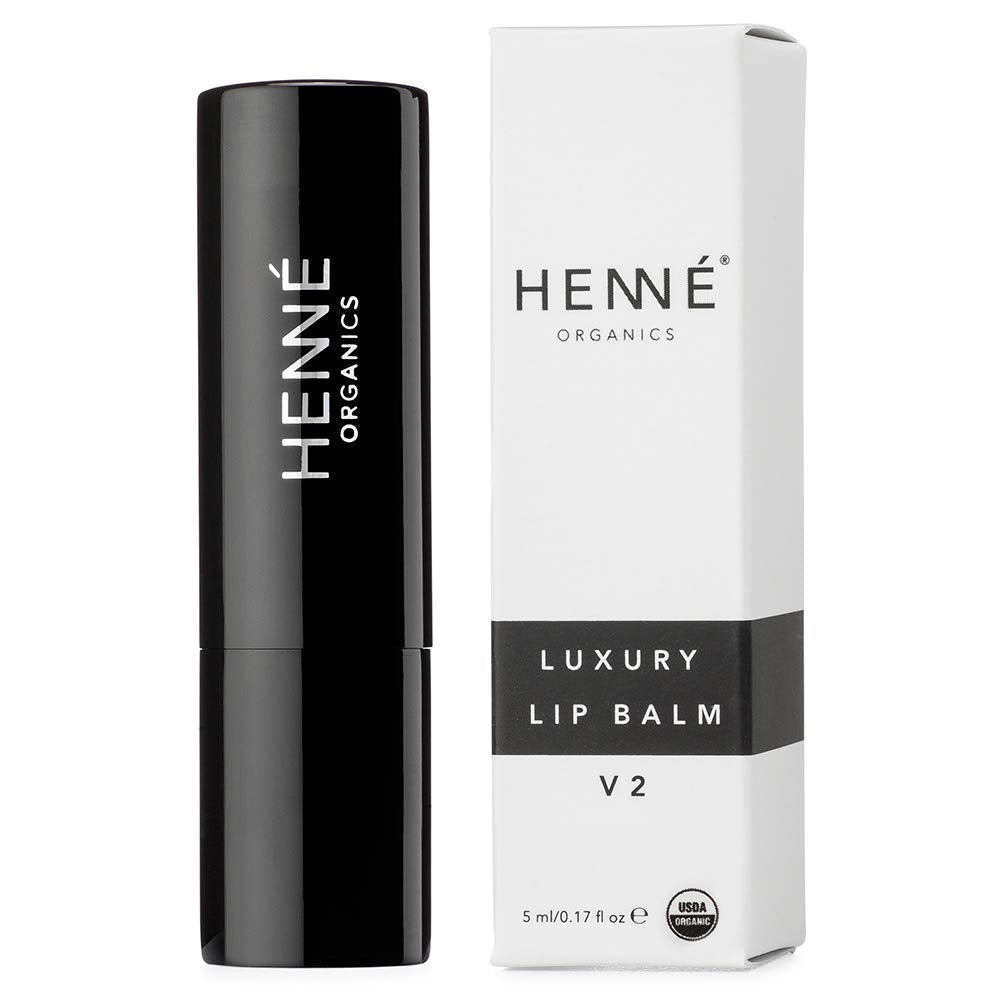 Henné Organics Luxury Lip Balm V2 - Natural and Organic Moisturizer - 0.15 Ounce Stick - Maple Wellness Supplements