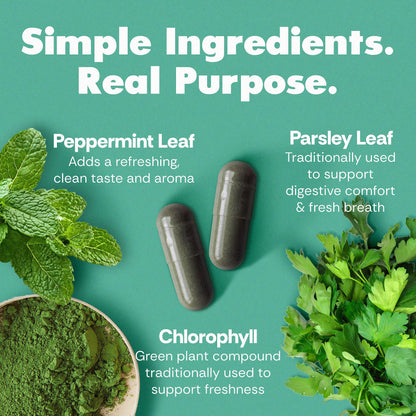 Her Fantasy Box | Body Magic | Chlorophyll Capsules - 30 Vegan Capsules for Detox, Digestion, Gut Health, Skin Support - Maple Wellness Supplements