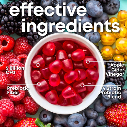 her own Probiotic & Prebiotic Gummy, Supports Digestive Health, Promotes Healthy Gut, Supports Immune Health, 5 Billion CFUs, Gluten and Soy Free, - Maple Wellness Supplements