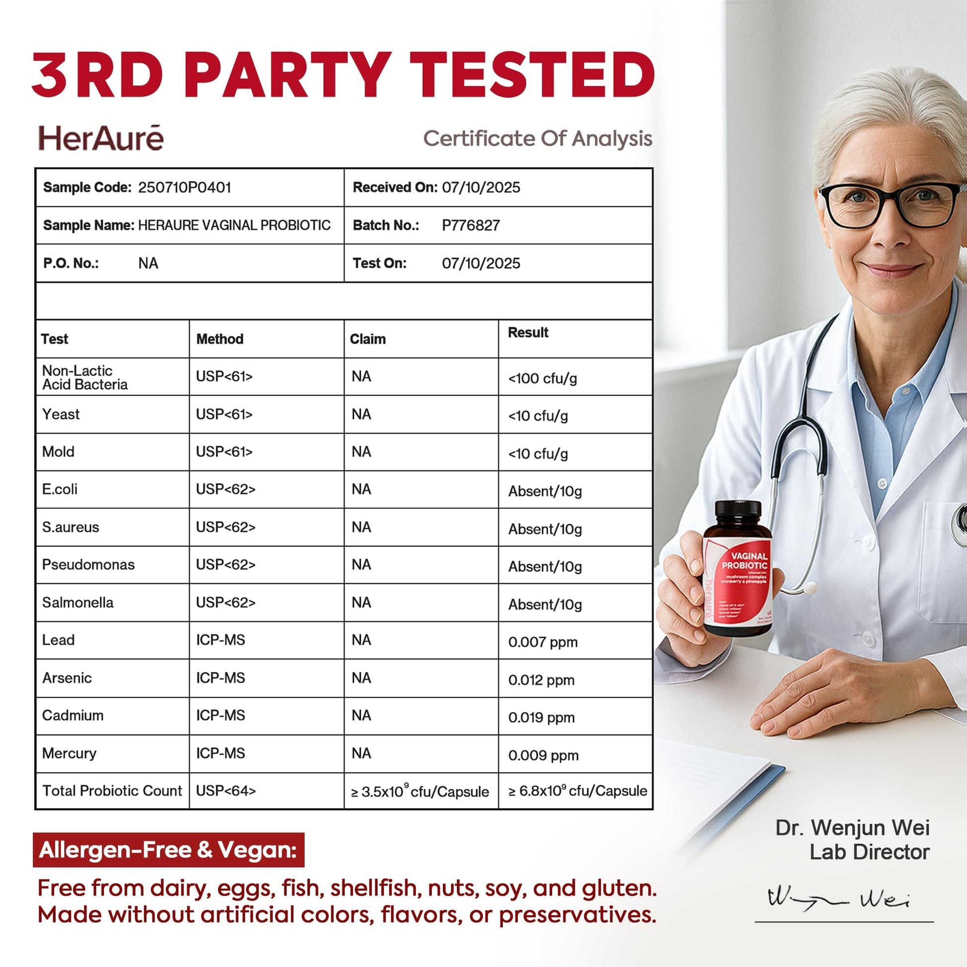 HerAure Vaginal Probiotics for Women - pH Balance, Healthy Vaginal Odor, Vaginal Flora, Yeast Balance, Women Probiotics and Prebiotics, Immune Support - Maple Wellness Supplements