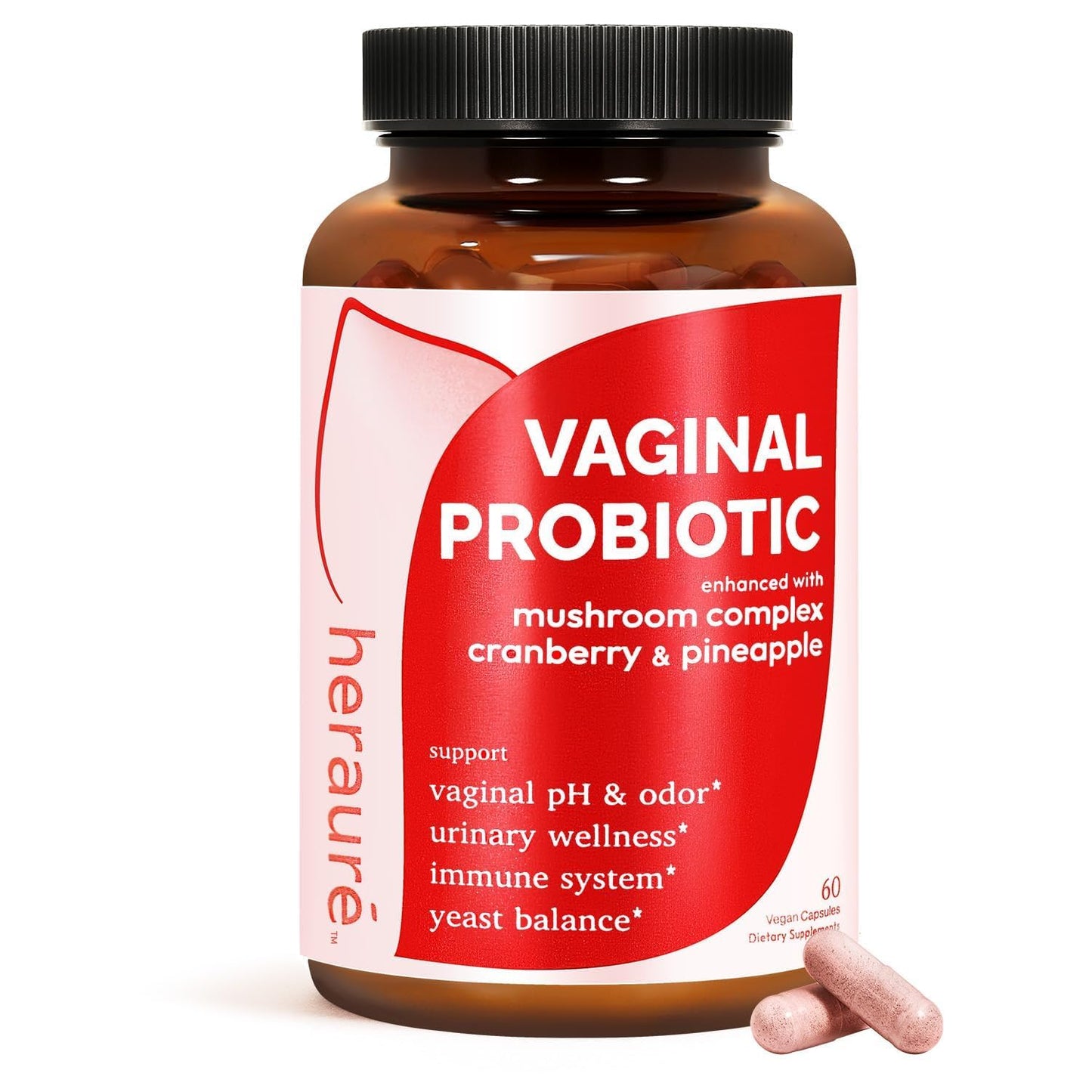 HerAure Vaginal Probiotics for Women - pH Balance, Healthy Vaginal Odor, Vaginal Flora, Yeast Balance, Women Probiotics and Prebiotics, Immune Support - Maple Wellness Supplements