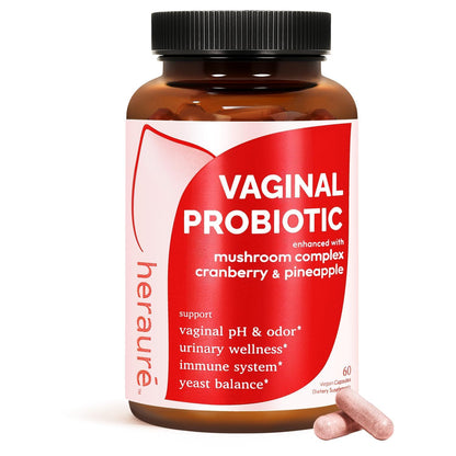 HerAure Vaginal Probiotics for Women - pH Balance, Healthy Vaginal Odor, Vaginal Flora, Yeast Balance, Women Probiotics and Prebiotics, Immune Support - Maple Wellness Supplements