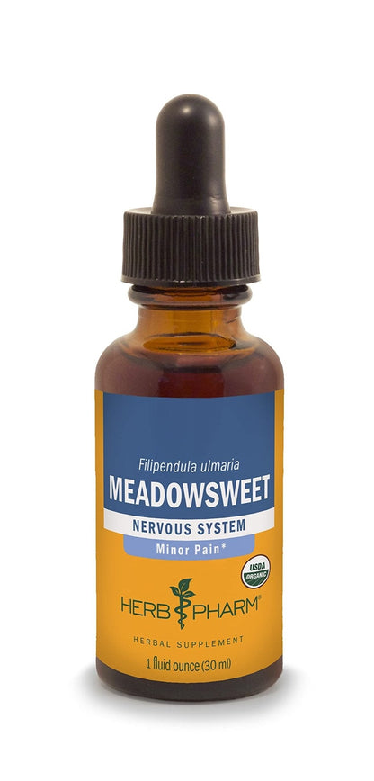 Herb Pharm Certified Organic Meadowsweet Liquid Extract for Minor Pain - 1 Ounce (DMEAD01) - Maple Wellness Supplements