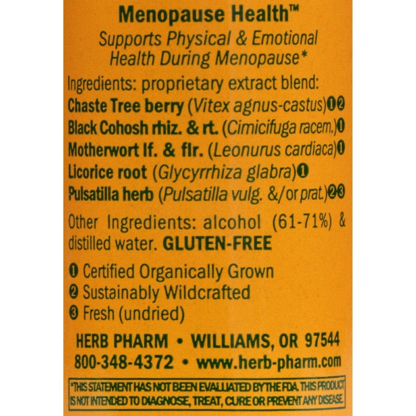 Herb Pharm Menopause Health Liquid Herbal Formula for Physical and Emotional Support - 1 Ounce - Maple Wellness Supplements