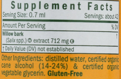 Herb Pharm Willow Bark Liquid Extract for Minor Pain - 1 Ounce (DWILL01) - Maple Wellness Supplements