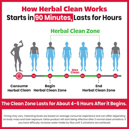 Herbal Clean Qcarbo16 Same-Day Detox Cleanse Drink (16 fl oz) - Tropical Flavor Full Body Cleanse* Detox Drink for Moderate Toxin Level* - Maple Wellness Supplements