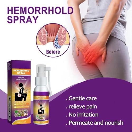 Herbal hemorrhoid Spray relieves Anal Swelling, Pain, itching, discomfort, Repair Meat Ball Broken hemorrhoid Nursing Spray,30ML/1 FL.OZ - Maple Wellness Supplements