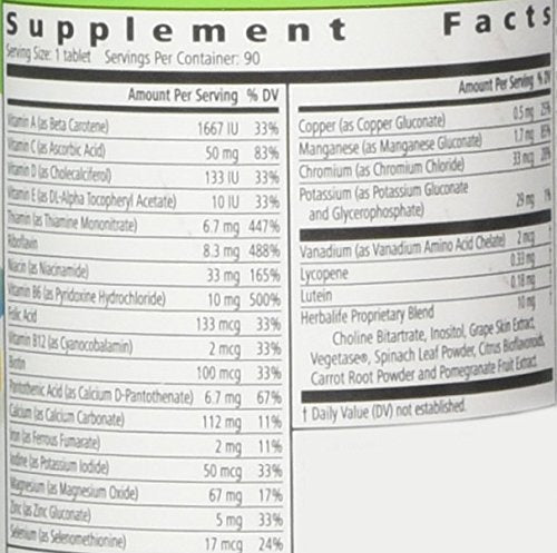 Herbal Life Formula 2 Multivitamin complex, 90 tablets - Maple Wellness Supplements