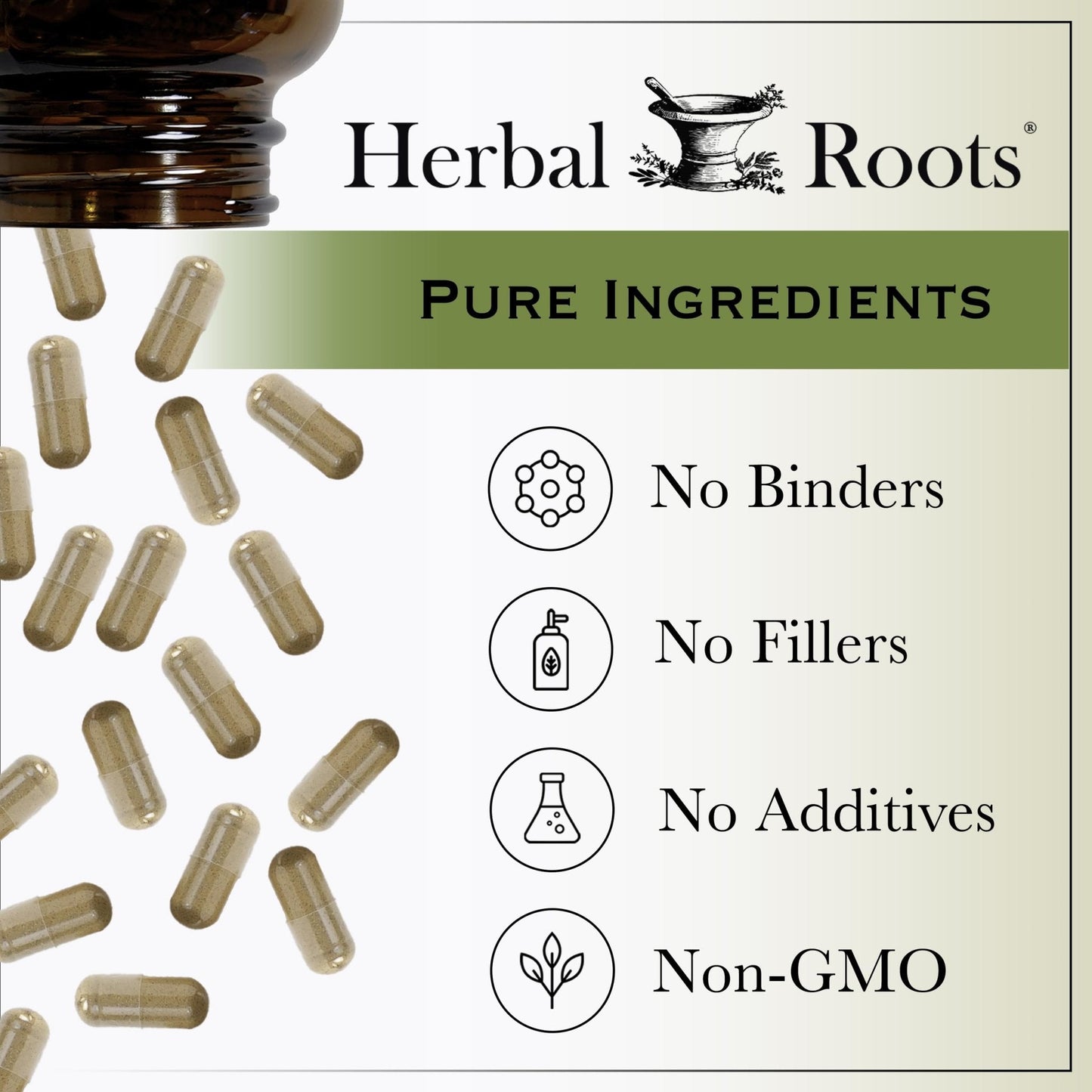 Herbal Roots Organic Ginkgo Biloba Made with Pure Organic Ginkgo Leaf and Extract - 60 Vegan Capsules - Maple Wellness Supplements