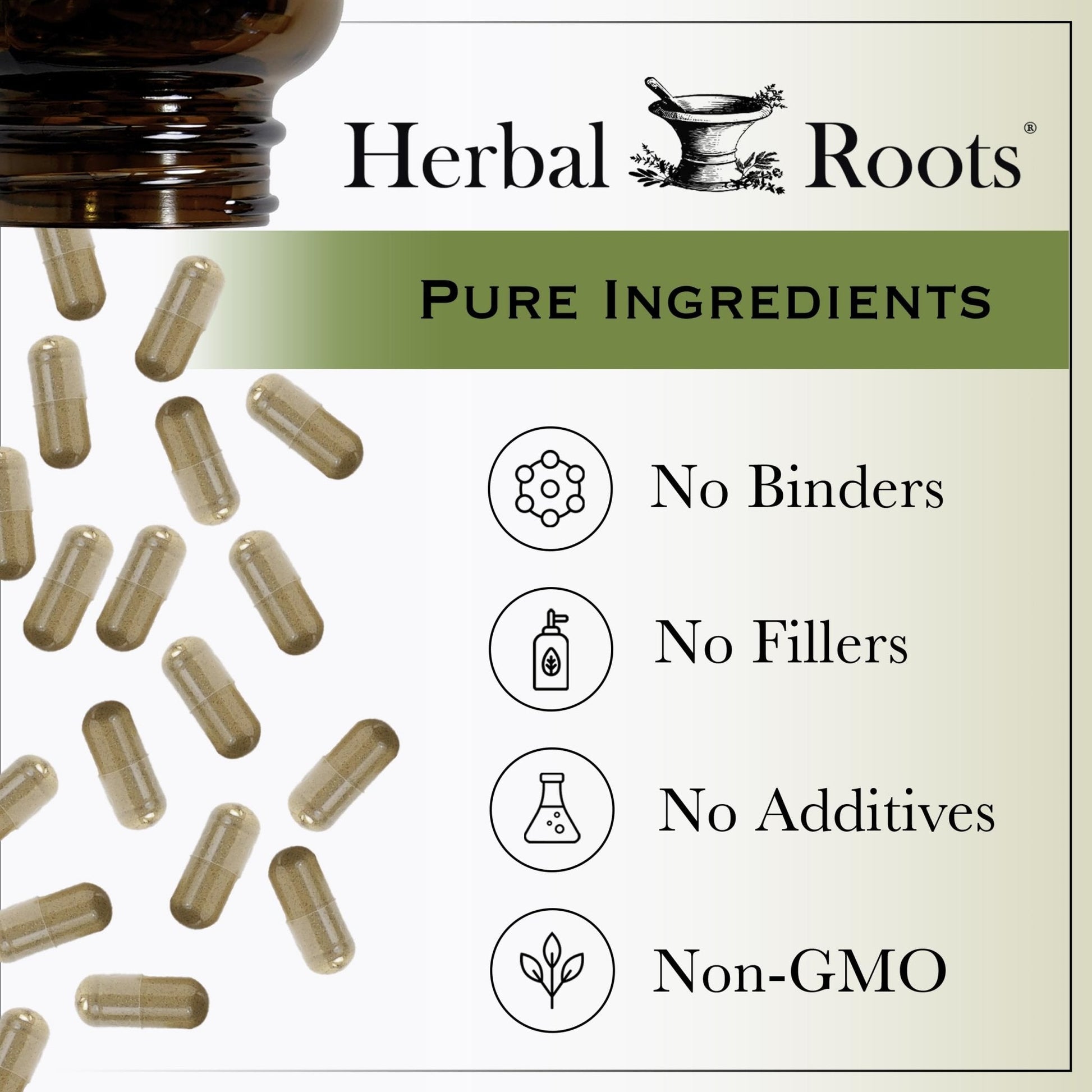 Herbal Roots Organic Ginkgo Biloba Made with Pure Organic Ginkgo Leaf and Extract - 60 Vegan Capsules - Maple Wellness Supplements
