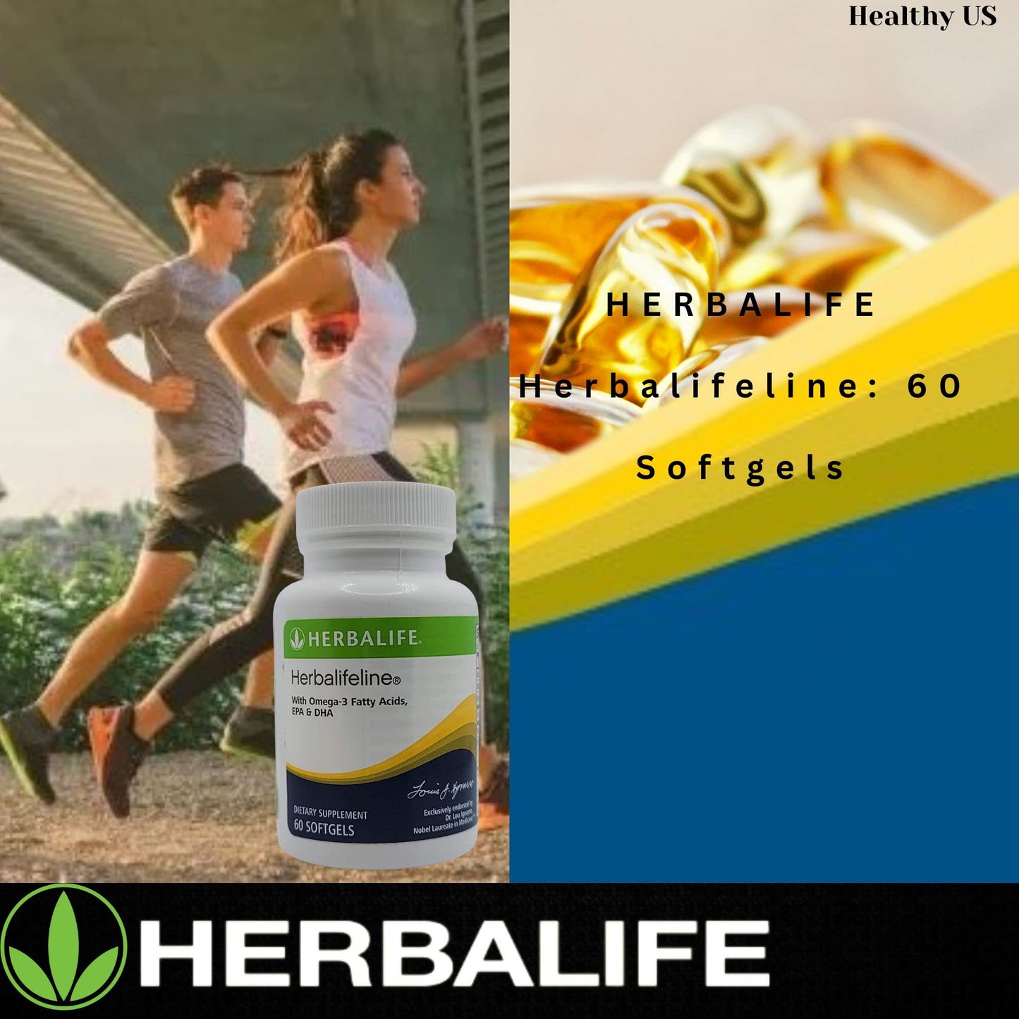Herbalife Herbalifeline: 60 Softgels with Vitamin E, Marine Lipid Complex, Omega-3 Fatty - Maple Wellness Supplements