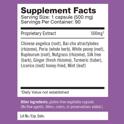 Herbalogic - Decompress MX Herb Capsules - Maximum Stress & Tension Relief - Reduces Anger & Moodiness, Positive Mood Support - Based on the Traditional Chinese Formula Xiao Yao San - 90 Cap Count - Maple Wellness Supplements