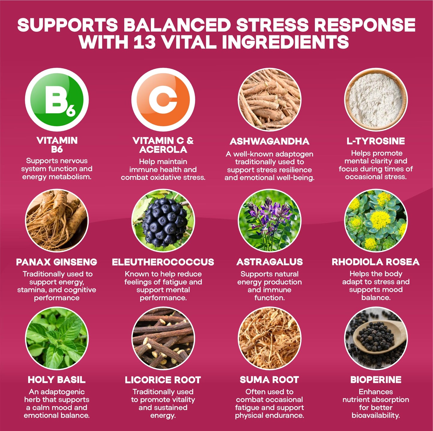 HerbaMe Cortisol Manager Supplement and Balance Mood with Ashwagandha & L-Tyrosine, 120 Capsules, Helps Maintain Healthy Energy Levels and Stress Relief, Fatigue Reducer Pills - Maple Wellness Supplements