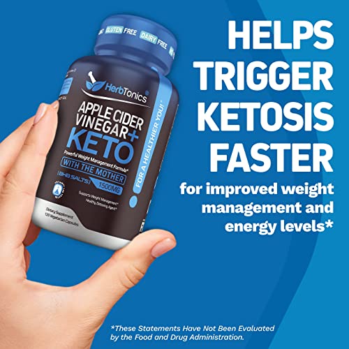 Herbtonics Apple Cider Vinegar Capsules Plus Keto BHB | Fat Burner & Weight Loss - Maple Wellness Supplements