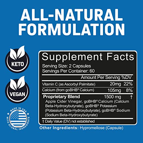 Herbtonics Apple Cider Vinegar Capsules Plus Keto BHB | Fat Burner & Weight Loss - Maple Wellness Supplements