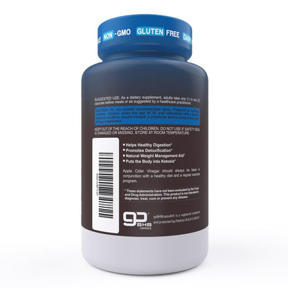 Herbtonics Apple Cider Vinegar + Keto BHB Capsules | Support for Appetite, Cravings & Weight Management | Metabolism Support with Satiety Support - Maple Wellness Supplements