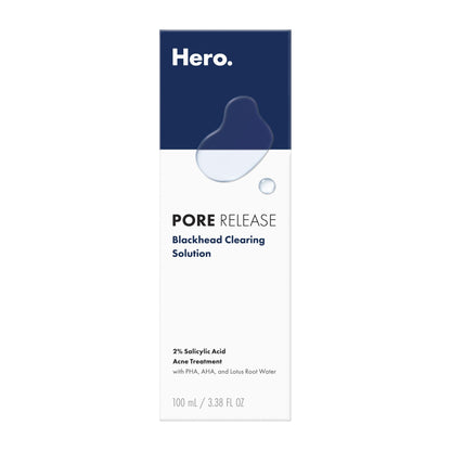 Hero Cosmetics Pore Release Blackhead Clearing Solution, Exfoliating 2% Salicylic Acid Toner Featuring AHA, BHA, and PHA - Maple Wellness Supplements