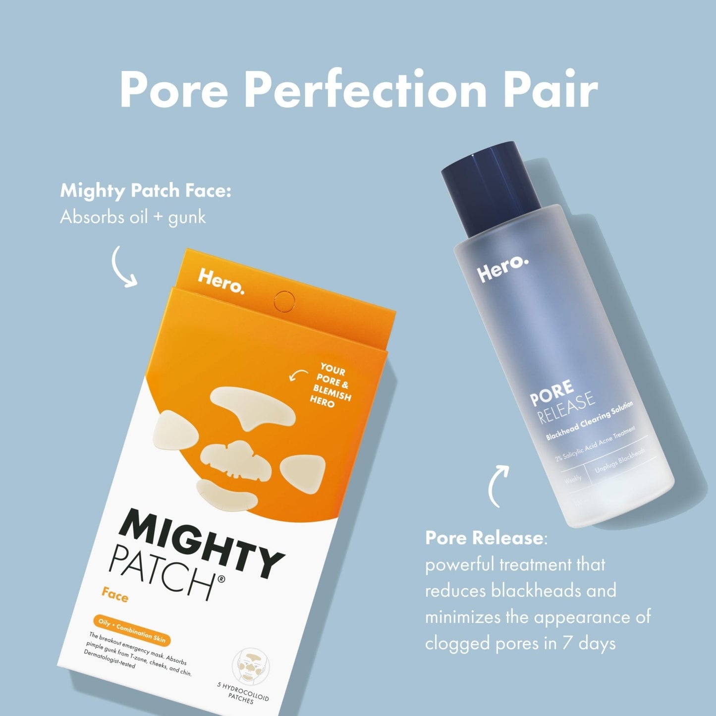 Hero Cosmetics Pore Release Blackhead Clearing Solution, Exfoliating 2% Salicylic Acid Toner Featuring AHA, BHA, and PHA - Maple Wellness Supplements
