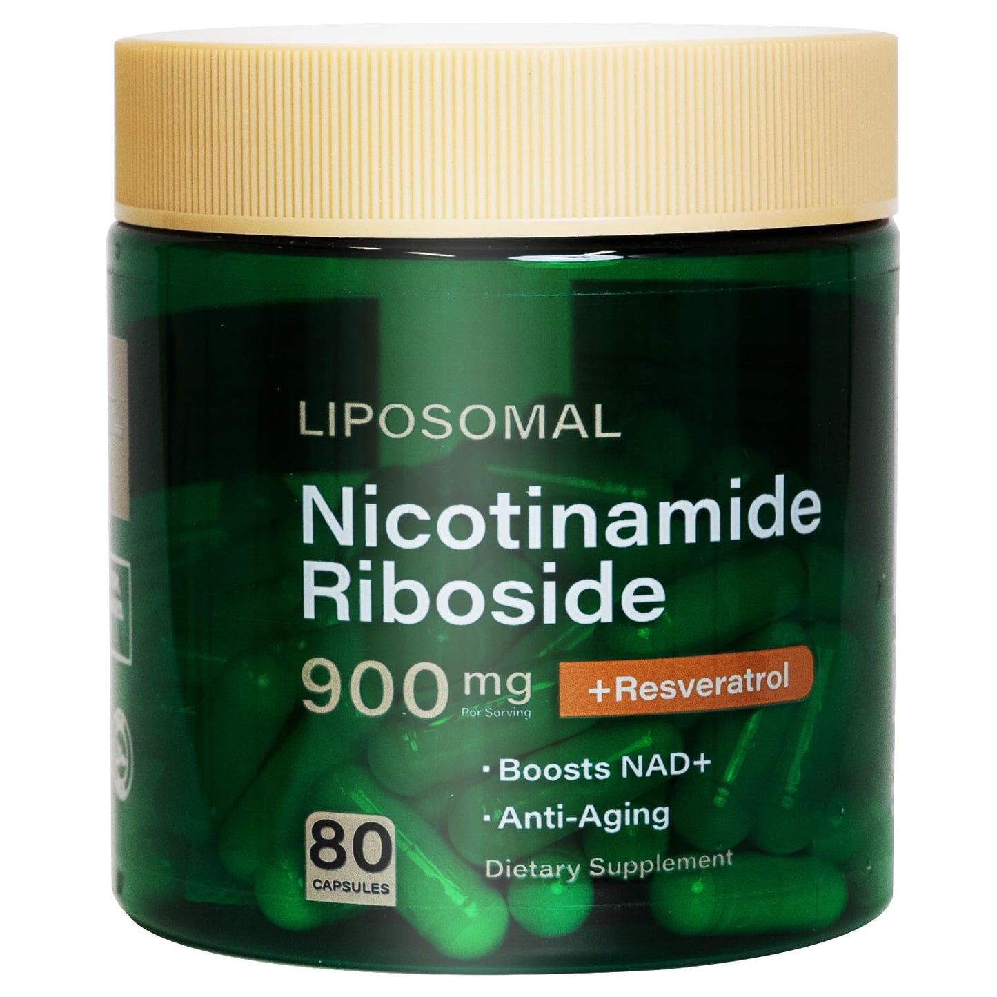 HHerbionix NAD Resveratrol Supplement Plus Extra Strength, Nicotinamide Riboside NR 900mg for Women & Men, NAD Supplement NMN Alternative– Liposomal Formula for Energy, Anti-Aging - Maple Wellness Supplements