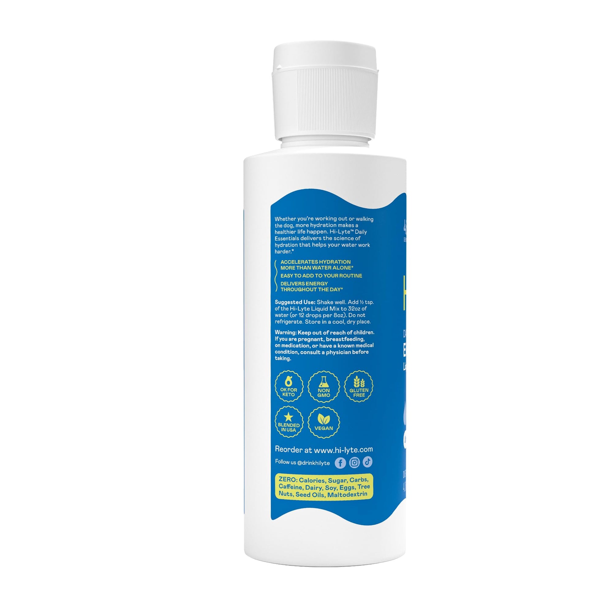 Hi-Lyte Electrolytes for Fasting, Immune Support and Rapid Hydration | 48 Servings | NO Calories NO Sugar | 20%+ More Potassium, Magnesium & Zinc - Maple Wellness Supplements