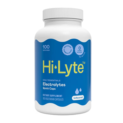 Hi-Lyte Unflavored Electrolyte Capsules - Hydration Support Supplement Tablets - Sodium, Potassium, Magnesium - 100 Servings - Maple Wellness Supplements