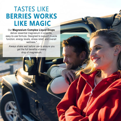 High Absorption Magnesium Complex Drops | 10-in-1 Liquid Magnesium Complex for Women & Men with Glycinate,Citrate,Taurate | for Stress Relief,Sleep,Heart Health | Vegan,Non-GMO,Fast-Acting Formula - Maple Wellness Supplements