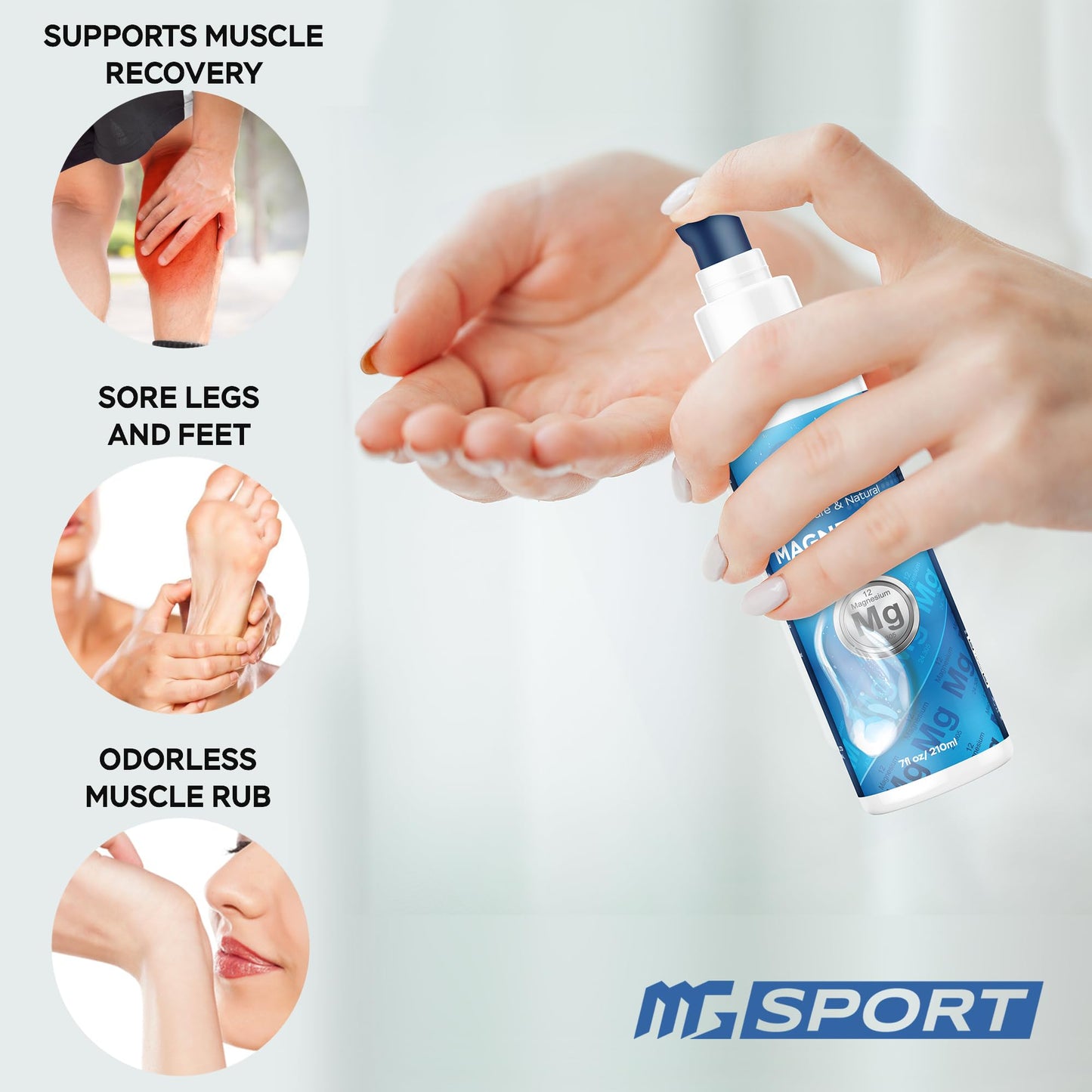 High Absorption Zinc and Magnesium Bundle for Muscle Recovery - Zinc Supplement and Transdermal Magnesium Gel for Leg Cramps - Maple Wellness Supplements