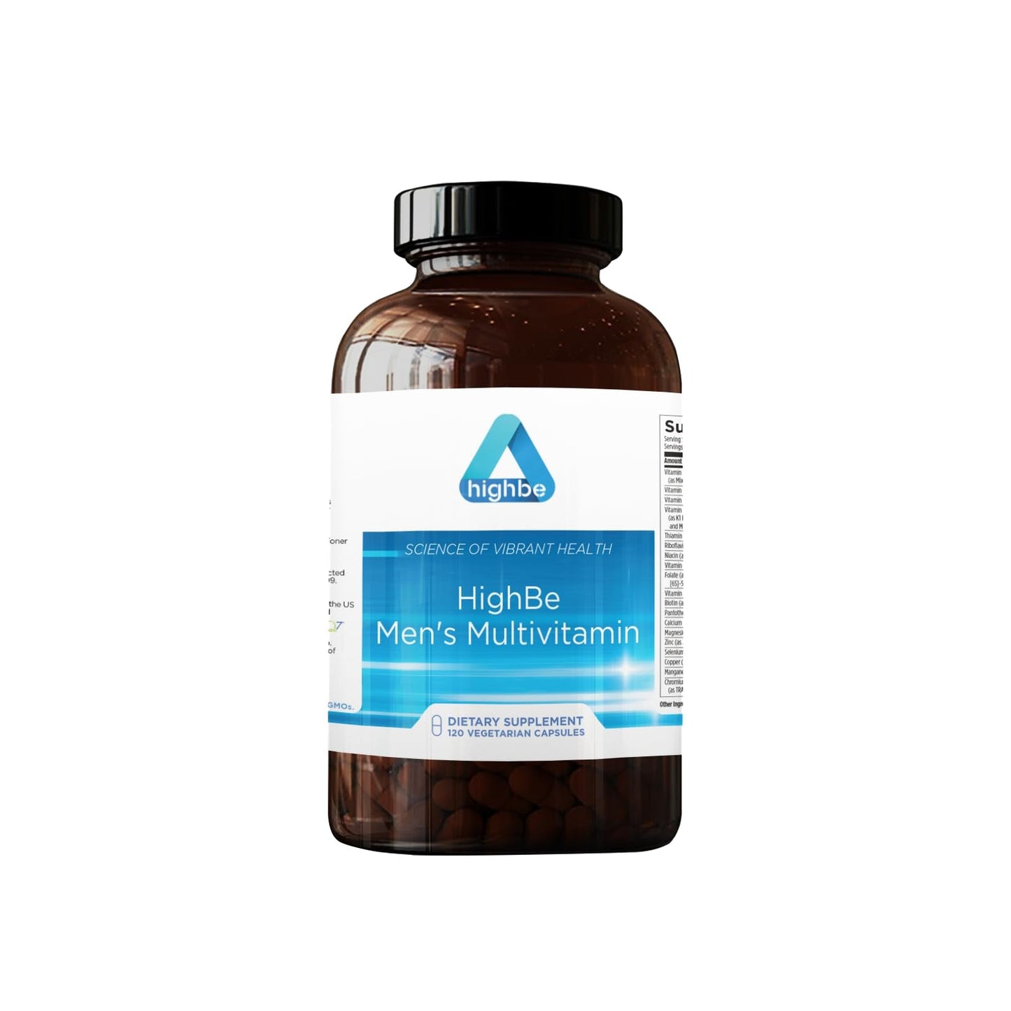 Highbe Men's Multivitamin, 120 Vegetarian Capsules, Daily Supplement with Vitamins and Minerals - Maple Wellness Supplements