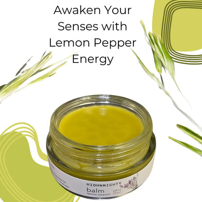 Highnmighty Maximum Strength Lemon Pepper Hemp Balm Salve | Daytime Relief, Relaxing, Natural, Fast-Acting Topical Cream for Muscle Joint Back Knee Shoulder Neck Elbow Hand Foot Relief, 60ml (2oz) - Maple Wellness Supplements