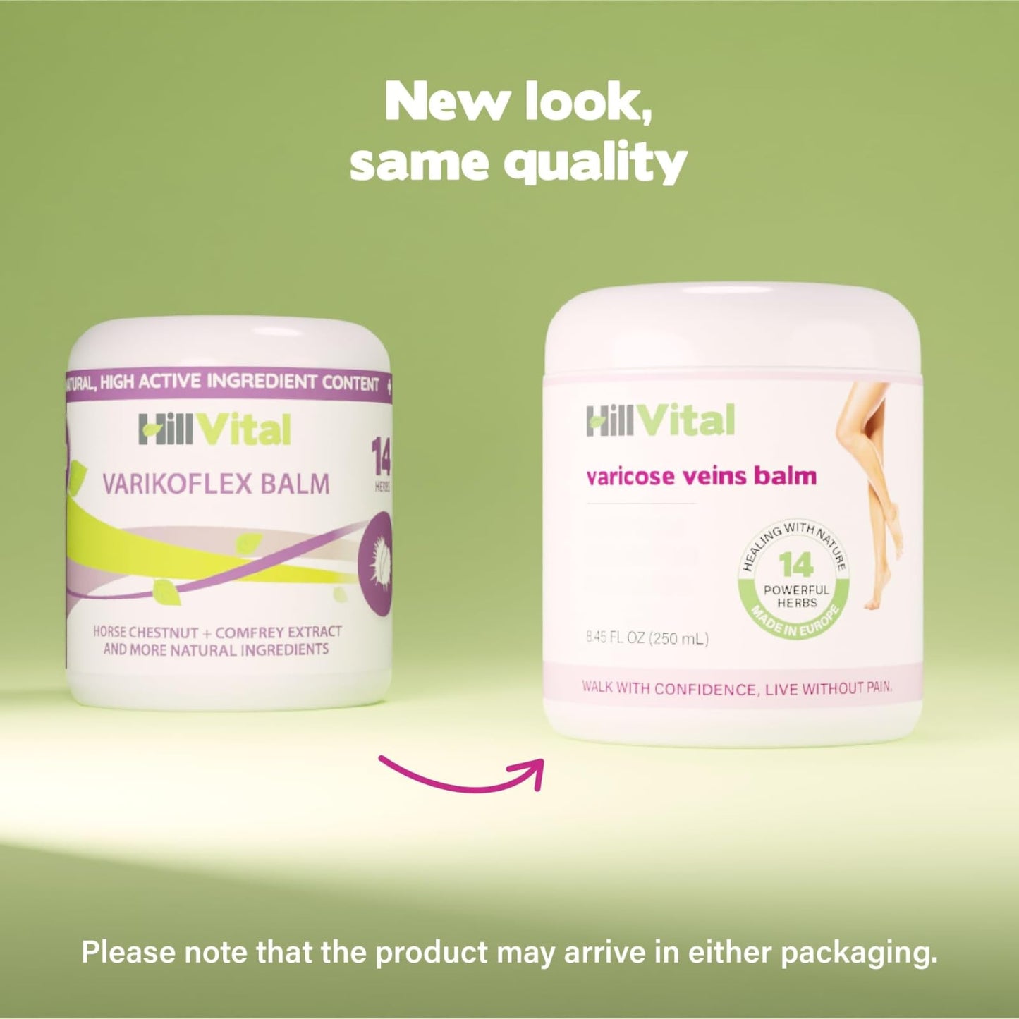 Hill Vital Natural Solutions HillVital Herbal Leg Care Balm with Horse Chestnut – Lightweight Botanical Cream for Daily Skin Care & Massage, Non-Greasy Formula for Legs & Body, 250 ml - Maple Wellness Supplements