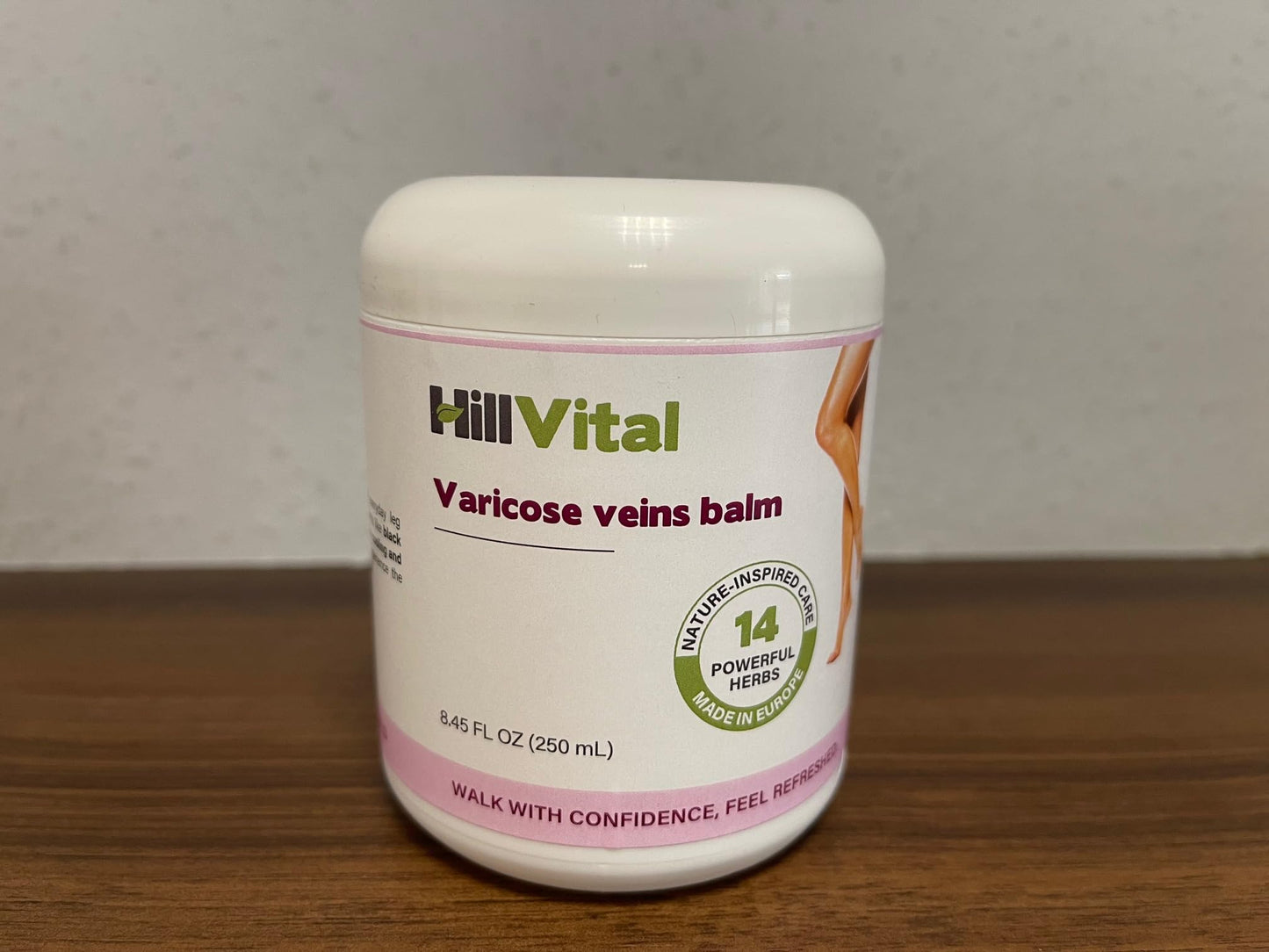 Hill Vital Natural Solutions HillVital Herbal Leg Care Balm with Horse Chestnut – Lightweight Botanical Cream for Daily Skin Care & Massage, Non-Greasy Formula for Legs & Body, 250 ml - Maple Wellness Supplements