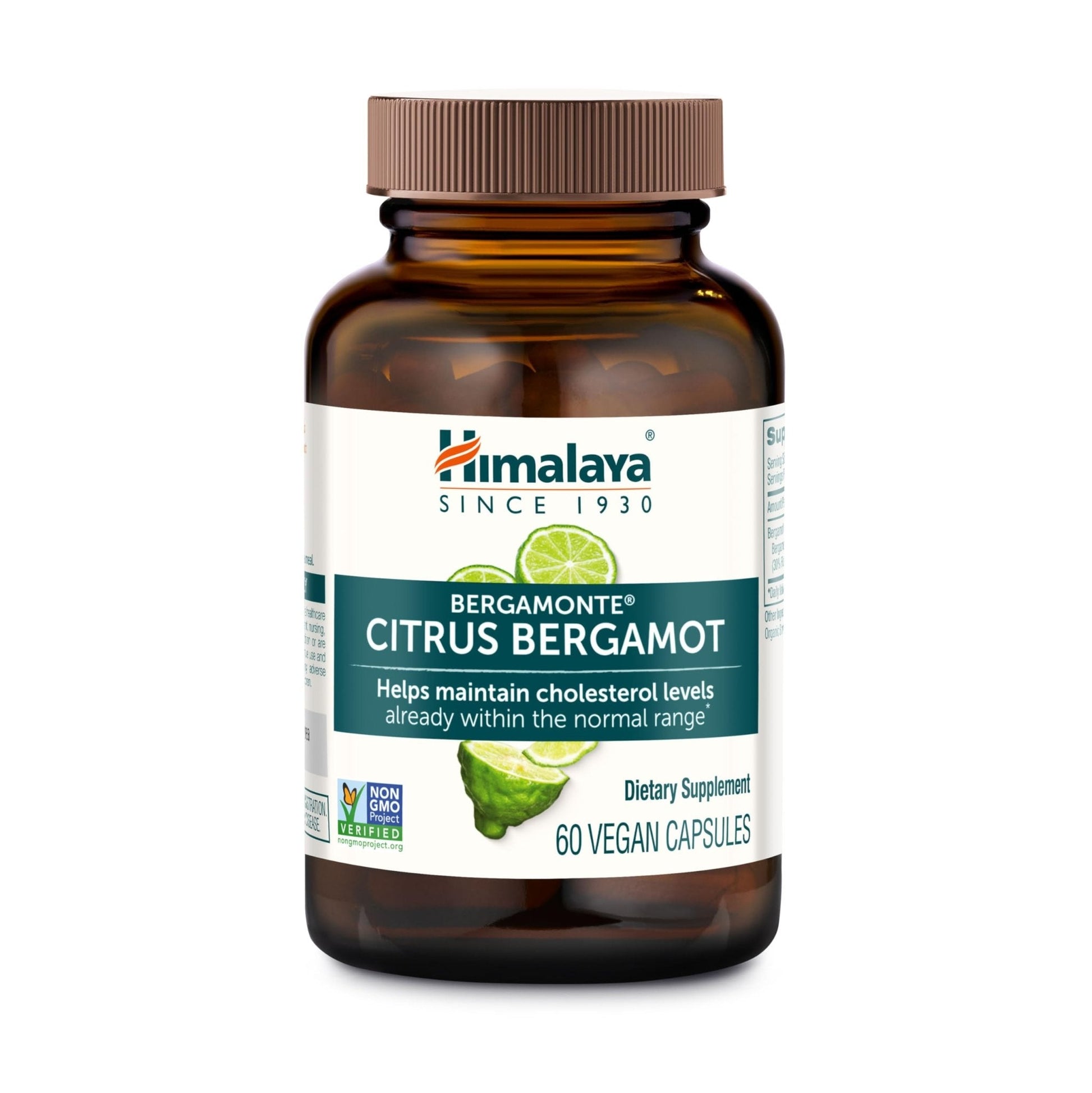 Himalaya Citrus Bergamot, Herbal Supplement for Daily Wellness, Vegan, Gluten Free, 500 mg Bergamonte® Extract, 60 Capsules - Maple Wellness Supplements