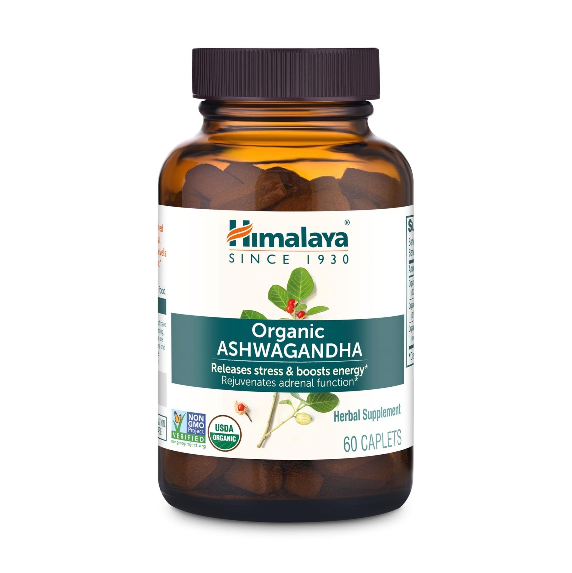 Himalaya Organic Ashwagandha Root, 2 Month Supply - Herbal Adrenal Support Supplements for Stress Relief and Energy Support - USDA Organic, Non-GMO, Vegan - Maple Wellness Supplements