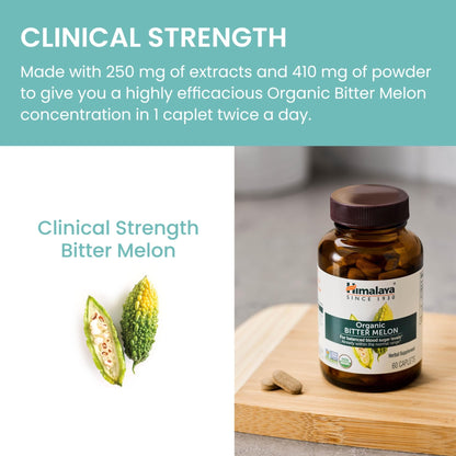 Himalaya Organic Bitter Melon - Herbal Glucose Metabolism Support - USDA Organic, Non-GMO, Vegan, Gluten Free - Maple Wellness Supplements