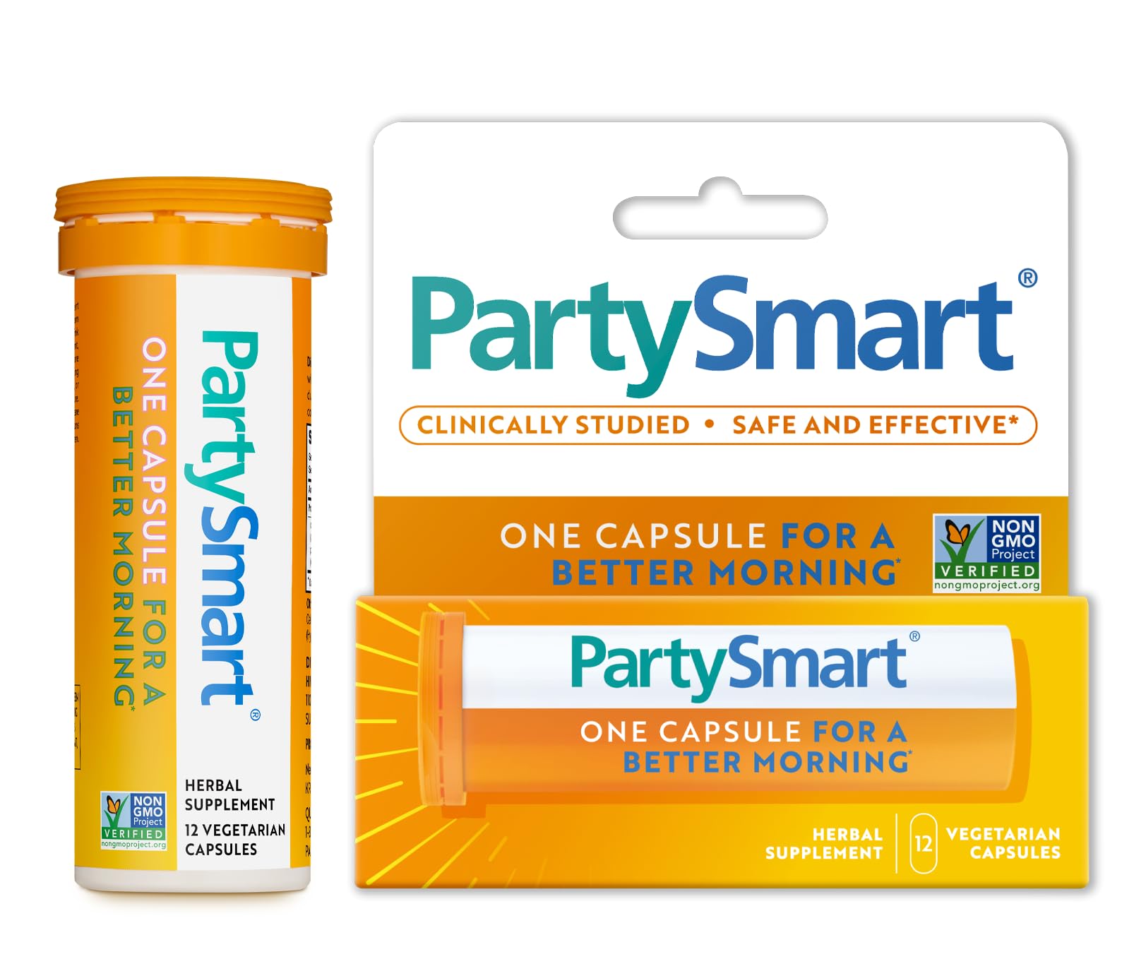 Himalaya PartySmart, 12 Capsule Tube - Alcohol Breakdown Liver Support for a Better Morning After Drinking - Plant Based, Vegan, Non-GMO - Maple Wellness Supplements